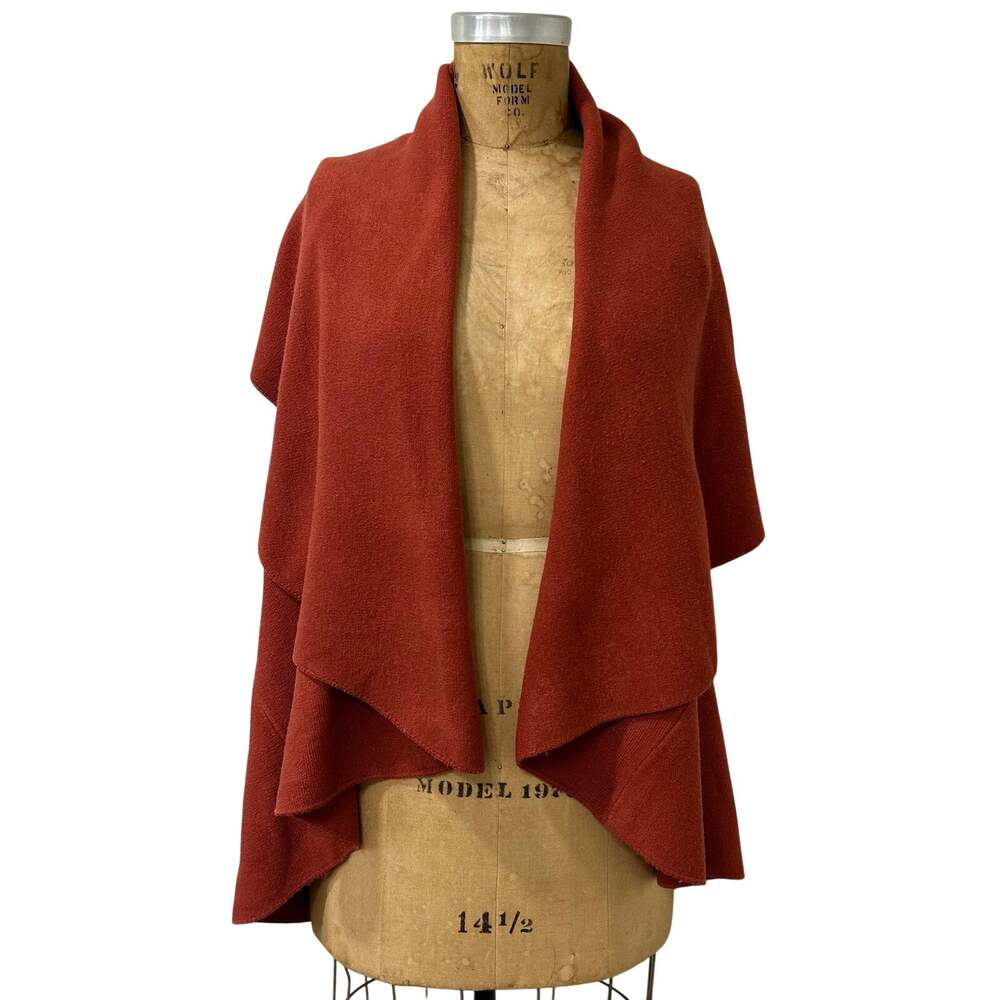 Look By M Womens One Size The Shawl Vest 3 in 1 Draped Red w/Card Fall